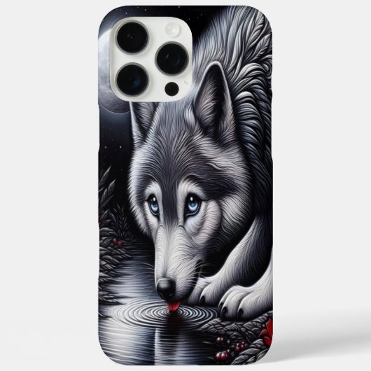 Serene Witte Wolf Scene Case-Mate iPhone Case (Achterkant)