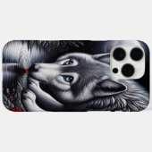 Serene Witte Wolf Scene Case-Mate iPhone Case (Achterkant (horizontaal))