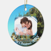 Serene Yelapa Kerstmis 0758 Keramisch Ornament (Links)