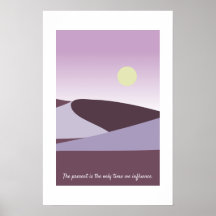 Serene Zonsondergang Over Woestijn Paarse Landscha