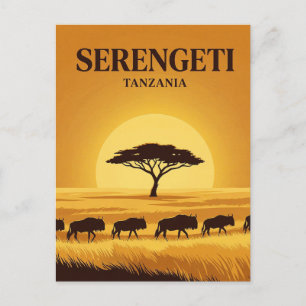 Serengeti, Arusha, Mara Briefkaart