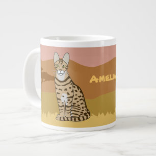 Serengeti Cat Breed African Savannah gepersonalise Jumbo Mok
