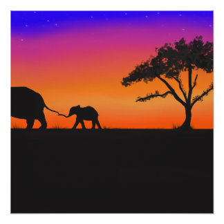 Serengeti Nachten Perfect Poster