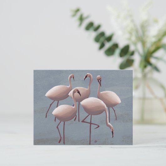 Serengeti Pink Flamingos | safari in het wild Briefkaart (Staand voorkant)