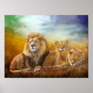 Serengeti Pride Fine Art Poster/Afdruk Poster