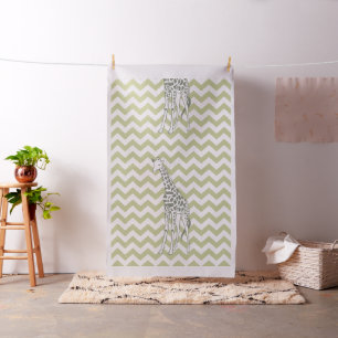 Serengeti Safari Chevron Pop Art Giraffe Stof