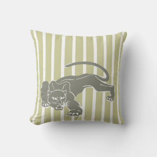 Serengeti Safari Stripe Kussen met Luipaard