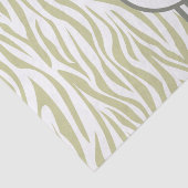 Serengeti Safari Zebra met monogram Tissuepapier (Detail)