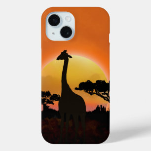 Serengeti Sunset Giraffe   safari in het wild