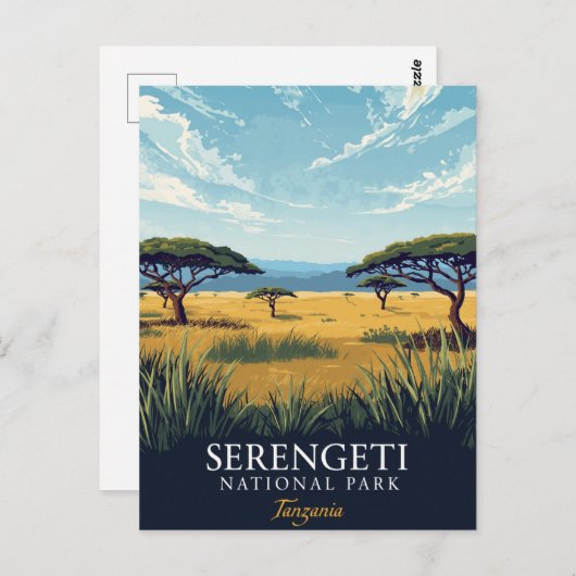 Serengeti Tanzania Safari Briefkaart (Voorkant / Achterkant)