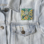 Serenidad Angel Art Button Pin Pendant (Square) (In situ)