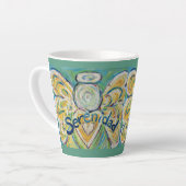 Serenidad Angel Word Art Custom Latte Mug Cup (Angle gauche)