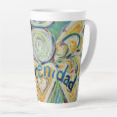 Serenidad Angel Word Art Custom Latte Mug Cup (Angle droit)