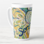 Serenidad Angel Word Art Custom Latte Mug Cup (Angle gauche)