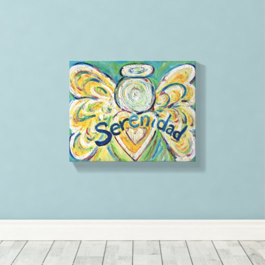 Serenidad Angel Word Art Peinture Toile Emballée (Insitu (Plancher de Bois))