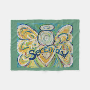 Serenidad Guardian Angel Art Custom Fleece Deken