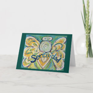 Serenidad Word Angel Carte de voeux Inspirationnel