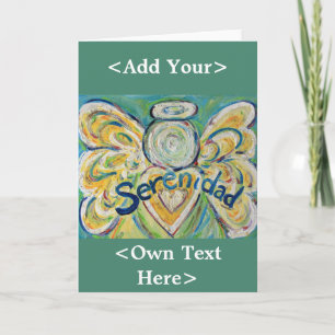 Serenidad Word Angel Carte de voeux Inspirationnel