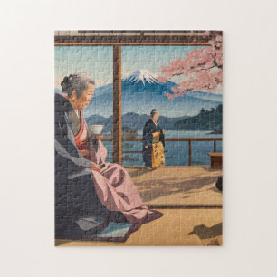 Sérénité au Japon : Tea and Mt Fuji Puzzle