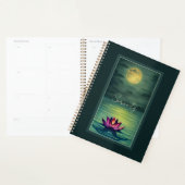 Sérénité - Belle Fleur de Lotus et une Pleine lune (Devant avec enveloppe)