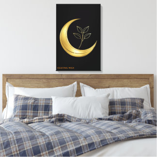 :Sérénité botanique lunaire Toile d'art fin