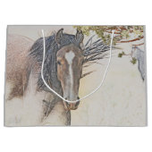 Sérénité, chevaux sauvages, Grand sac cadeau (Devant)