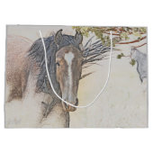Sérénité, chevaux sauvages, Grand sac cadeau (Dos)