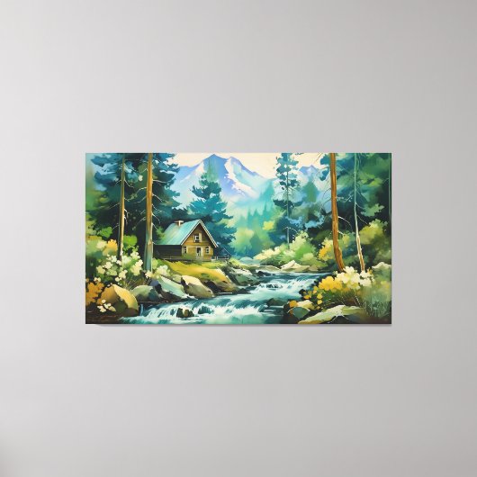Sérénité dans l'Impression sur Toile de Cabane de (Recto)