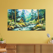 Sérénité dans l'Impression sur Toile de Cabane de (Insitu(Salon))