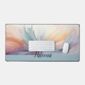 Sérénité de balayage : Plume Pastel moderne (Clavier et souris)