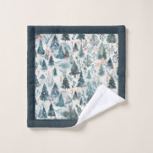Sérénité des forêts d'hiver (Gant de toilette)