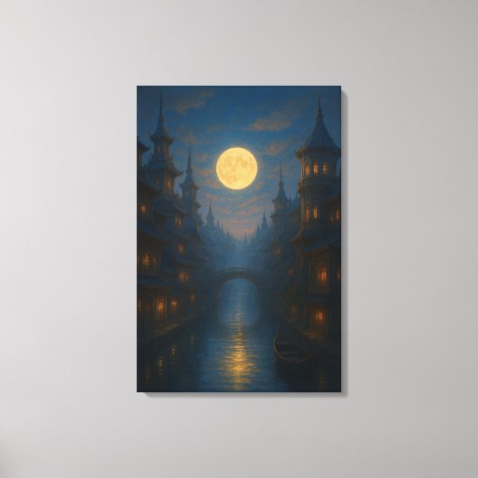 Sérénité du Canal au Clair de Lune – Impression su (Recto)