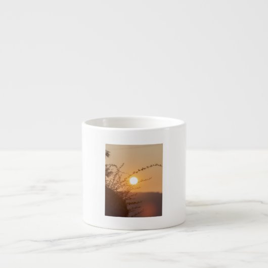 Sérénité du coucher de soleil doré – Mug à café in (Devant)