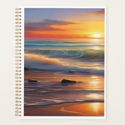 Sérénité du coucher du soleil : Vagues de tranquil (Devant)