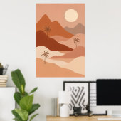 Sérénité du désert | Art mural de style boho (Bureau à domicile)