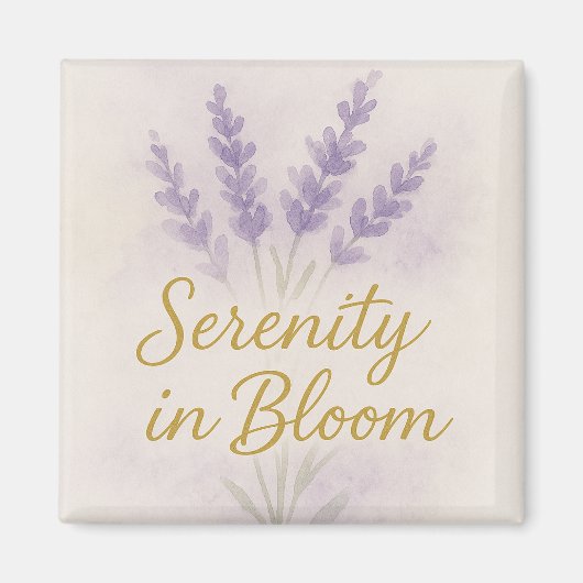 Sérénité en fleurs — Magnet (Devant)
