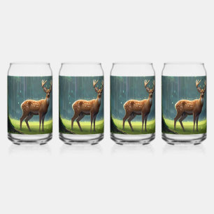 Sérénité forestière paisible : Pâturage de cerfs