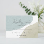 Sérénité Moderne | Carte de réponse RSVP (Debout devant)