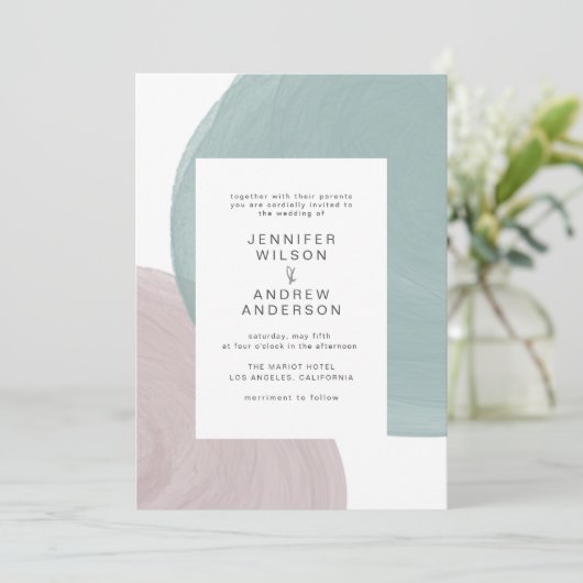 Sérénité moderne | FAIRE-PART DE MARIAGE (Debout devant)