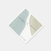 Sérénité Moderne | Serviette en papier monogramme (Coin)