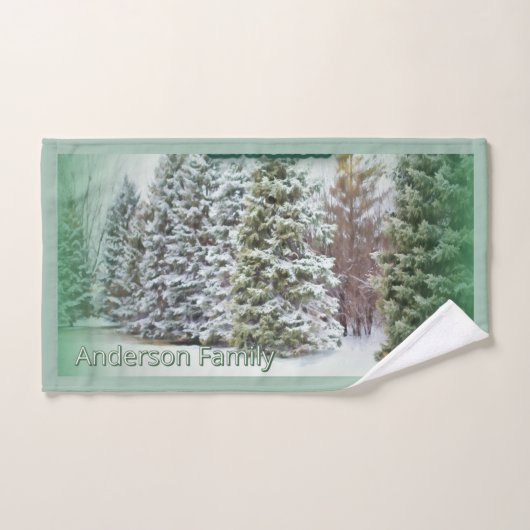 Sérénité neigeuse (Serviette à main)