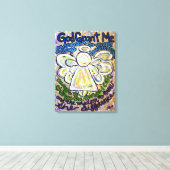 Sérénité Prière Ange Peinture Toile Enveloppée Art (Insitu (Plancher de Bois))