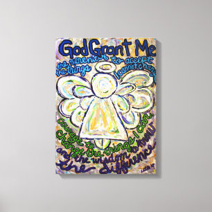 Sérénité Prière Angel Peinture Toile Art Imprimer