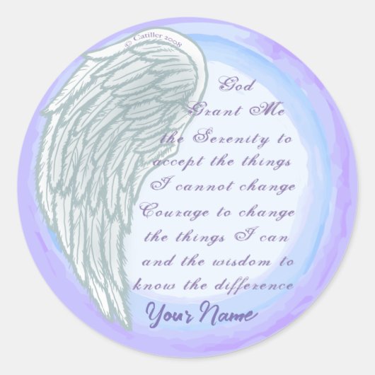 Sérénité Prière autocollants chrétiens (Devant)