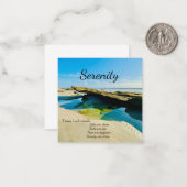 Sérénité vers cartes pour notes balnéaires (Devant/Arrière en situation)