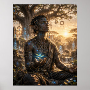 Sereniteit / Afrikaanse Stamhoofd / Baobab-heiligd Poster