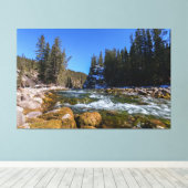 Sereniteit bij de 5e brug - Athabasca River Canvas Afdruk (Insitu (Houten vloer))