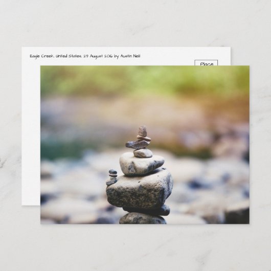 Sereniteit bij Eagle Creek: Een Moment van Zen Briefkaart (Voorkant / Achterkant)