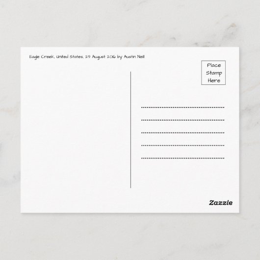 Sereniteit bij Eagle Creek: Een Moment van Zen Briefkaart (Achterkant)