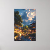 Sereniteit bij schemering canvas afdruk (Voorkant)